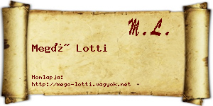 Megó Lotti névjegykártya